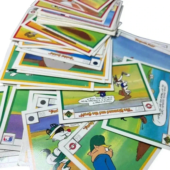 Lot of 50 Vintage 1990 Upper Deck Looney Tunes Cards 90s Baseball - Picture 2 of 7